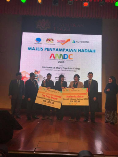 UTM FAB Architecture wins 2nd & 3rd in Autodesk Malaysia Design Competition 2016