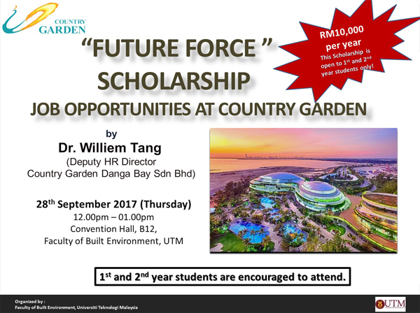 “Future Force Scholarship” Job Opportunities at Country Garden