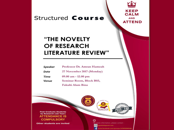 Structured Course – The Novelty of Research: Literature Review