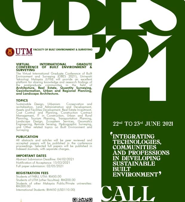 CONFERENCE OF BUILT ENVIRONMENT AND SURVEYING 2021 (GBES 2021)