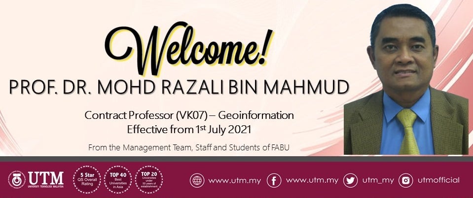 Welcome back to the office Prof. Dr Mohd Razali bin Mahmud