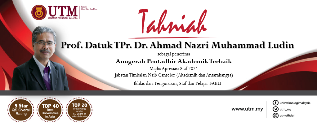 Ucapan tahniah kepada semua penerima anugerah sempena Majlis Apresiasi Staf 2021