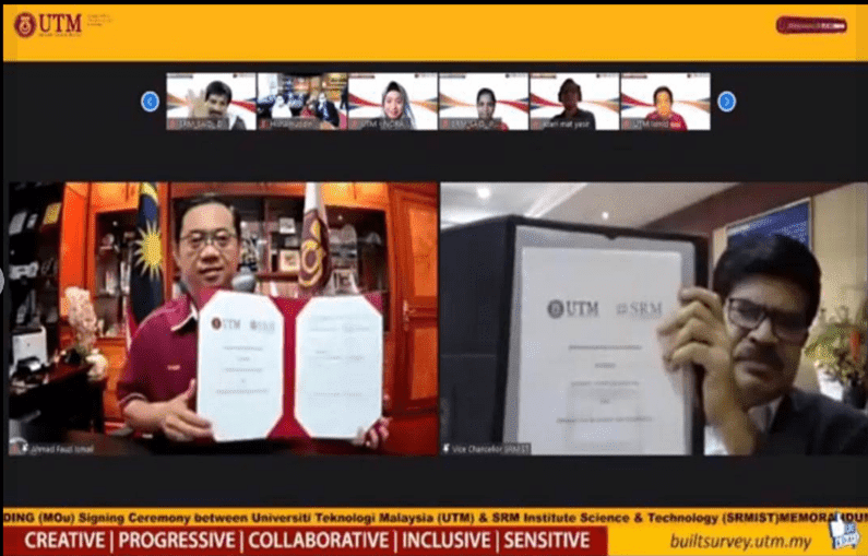 UTM-SRMIST To Enhance Built Environment Development in Two Nations