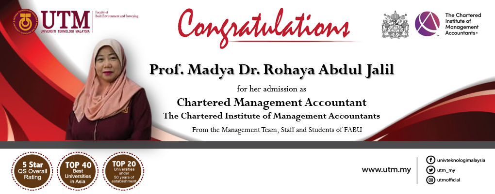 We are so pleased to see you accomplishing great things Assoc. Prof. Dr. Rohaya Abdul Jalil. Congratulations!