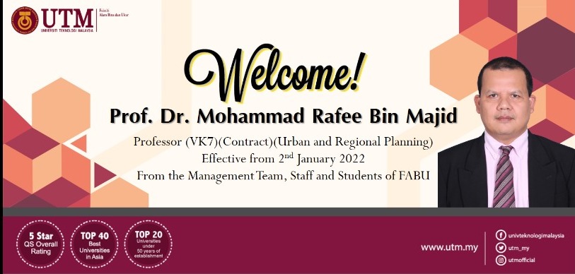 Ucapan selamat kembali kepada Prof. Dr. Mohammad Rafee Bin Majid dan Prof. Dr. Hasanuddin Bin Lamit lantikan Kontrak ke Fabu.