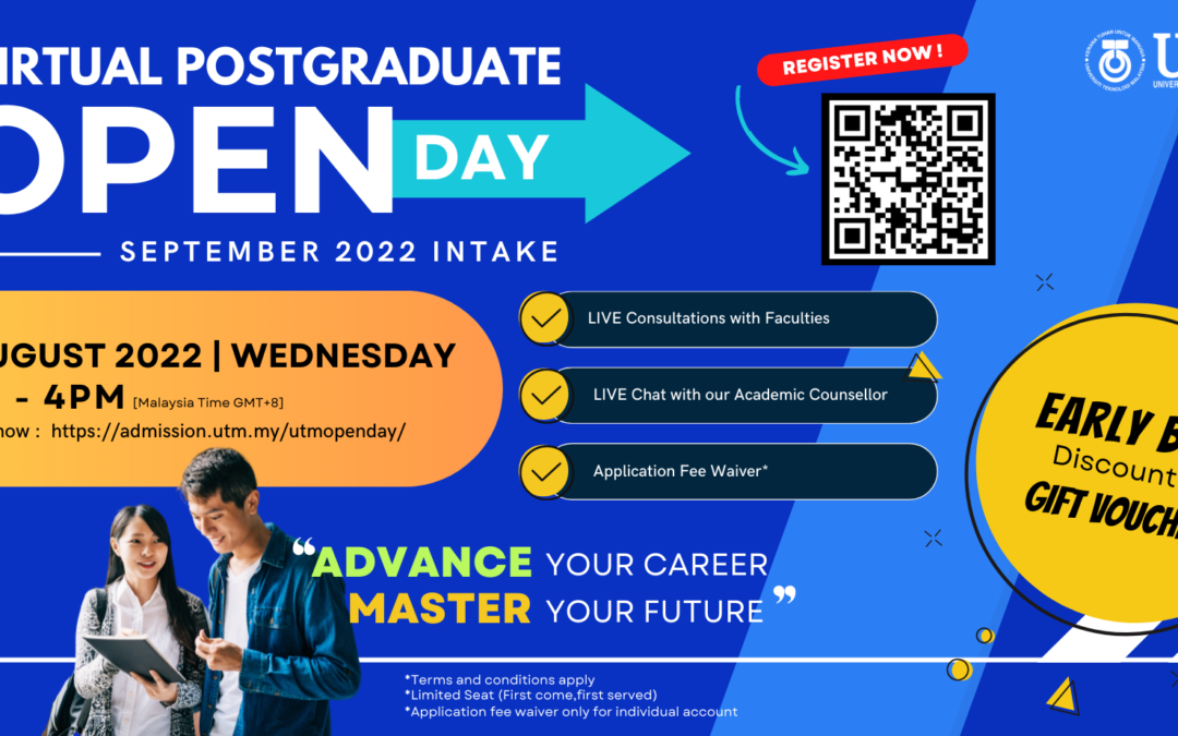UTM VIRTUAL POSTGRADUATE OPEN DAY 2022