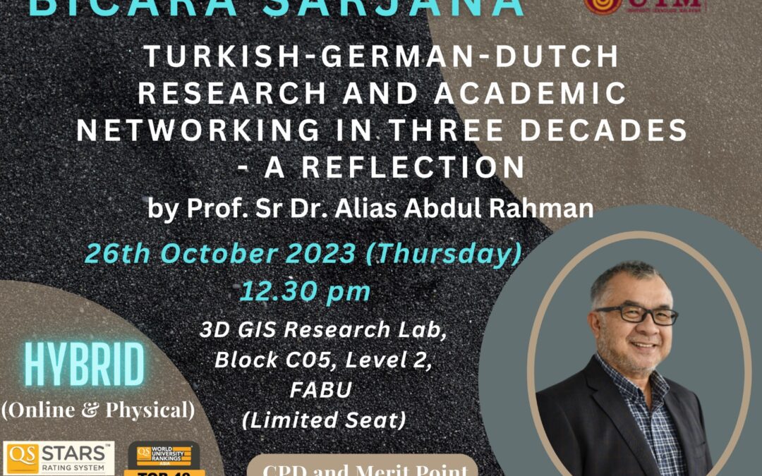 Bicara Sarjana 3 – Turkish-German-Dutch Research and Academic Networking in Three Decades – A Reflection