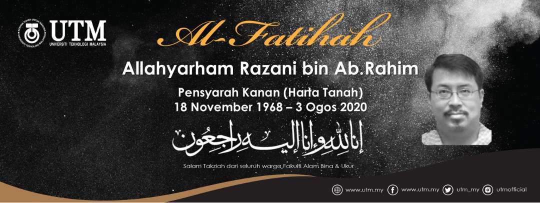 Salam Takziah buat Allahyarham En. Razani bin AB Rahim