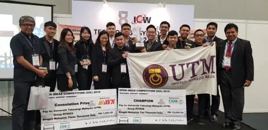 UTM Emerged Champion In The MSSA/CIDB Open Ideas Competition for Students (OIC-2019) Through Collaboration between FABU (Architecture) and SKA Staff and Students