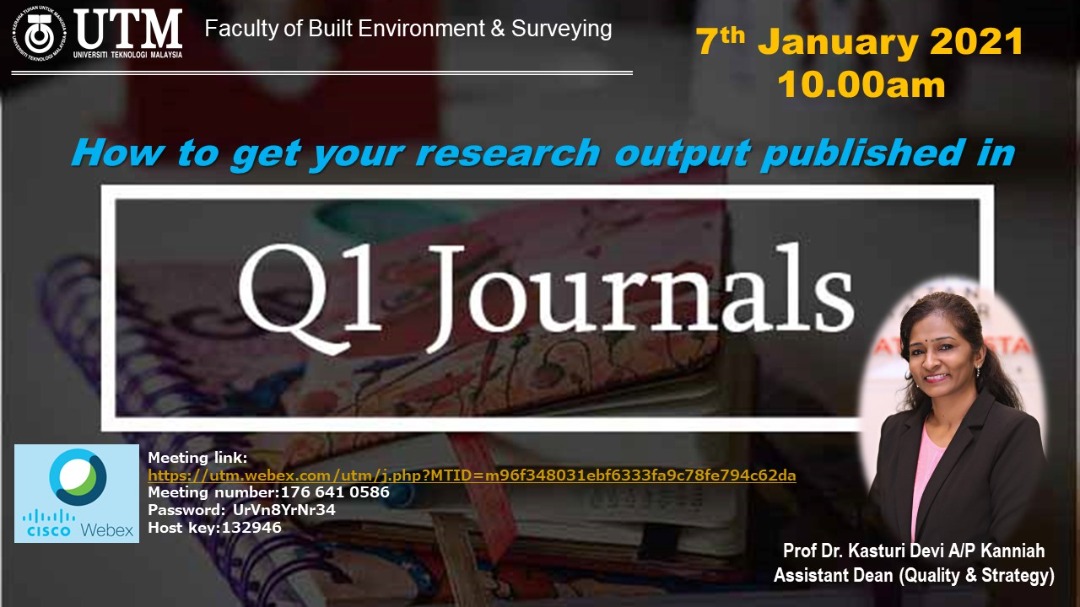 Q1 Journals | Faculty of Built Environment and Surveying