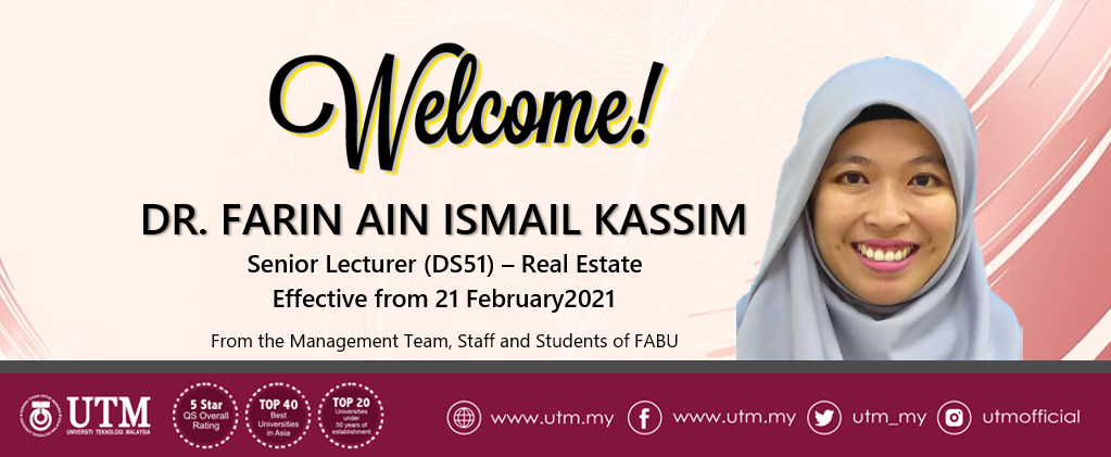 Welcome to the Fabu Dr. Farin Ain Ismail Kassim