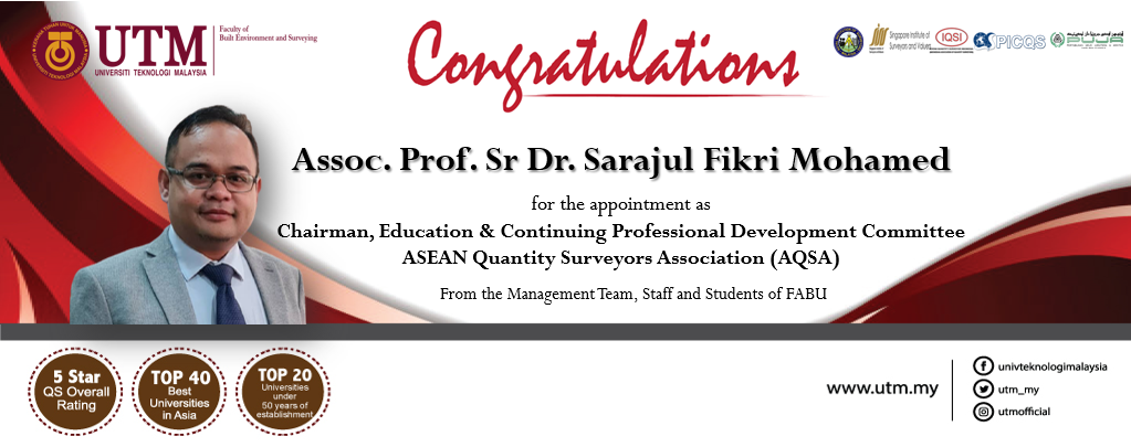 Heartfelt congratulations to Assoc. Prof. Sr Dr. Sarajul Fikri Mohamed