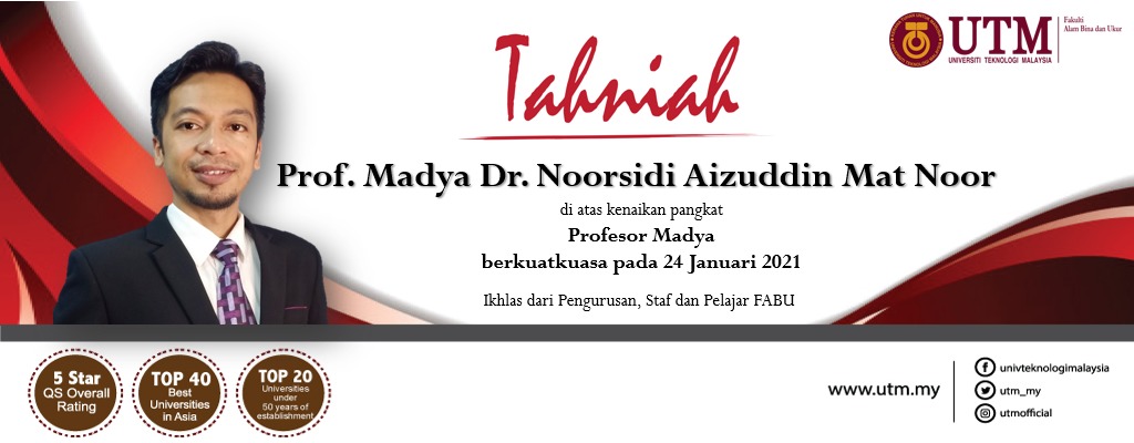 Tahniah Prof. Madya Sr. Dr. Noorsidi Aizuddin bin Mat Noor