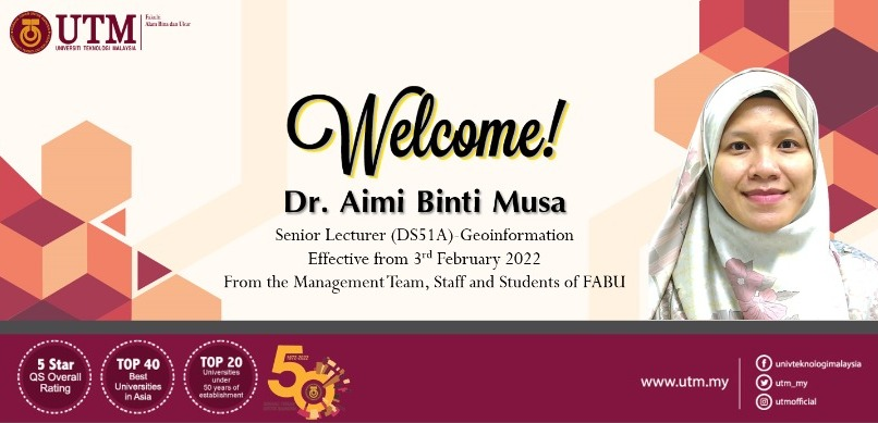 Selamat datang di ucapkan kepada Dr Aimi Musa ke FABU