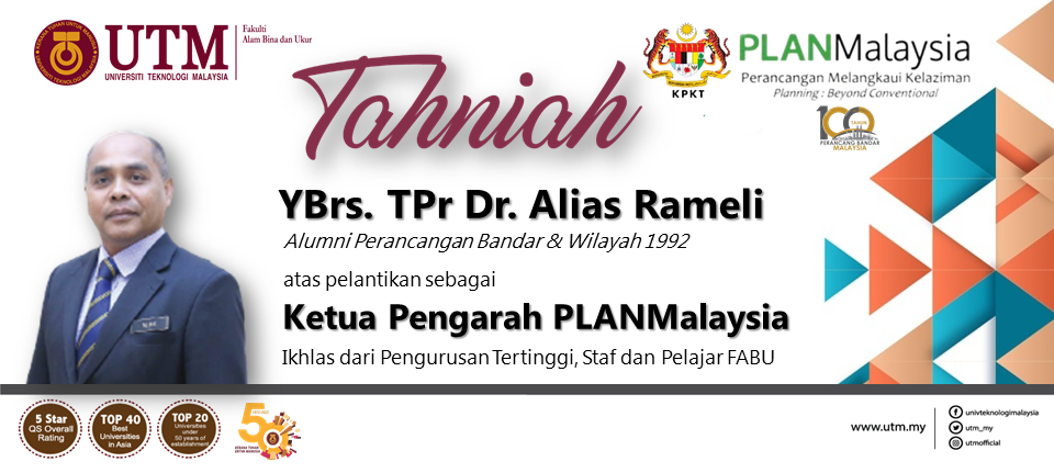 Seluruh warga FABU mengucapkan syabas dan tahniah kepada Alumni FABU yang telah dilantik oleh PLAN Malaysia