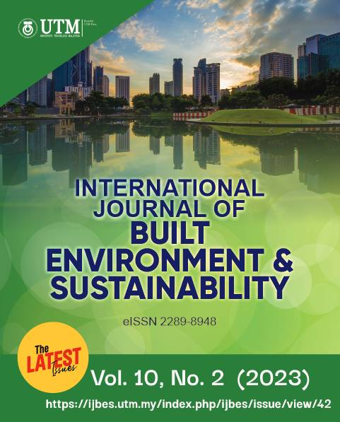 International Journal of Built Environment & Sustainability (IJBES) Vol. 10 No. 2 (2023)