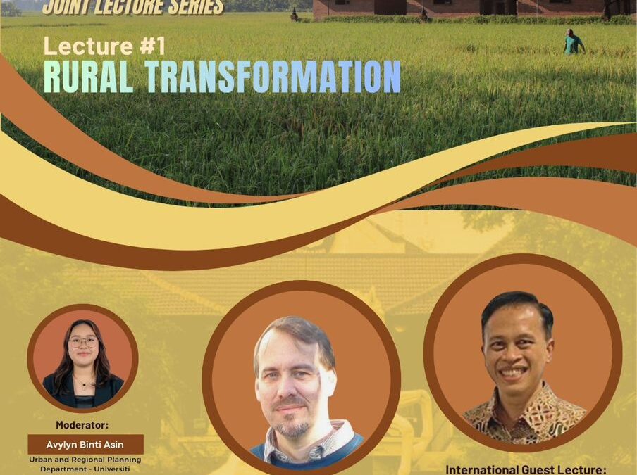 4th UTM-UNDIP-UNS Sustainable Rural and Regional Development Joint Lecture Series, organised by the Department of Urban and Regional Planning, Faculty of Built Environment and Surveying (FABU), Universiti Teknologi Malaysia (UTM) in collaboration with Universitas Diponegoro (UNDIP) and Universitas Sebelas Maret (UNS).